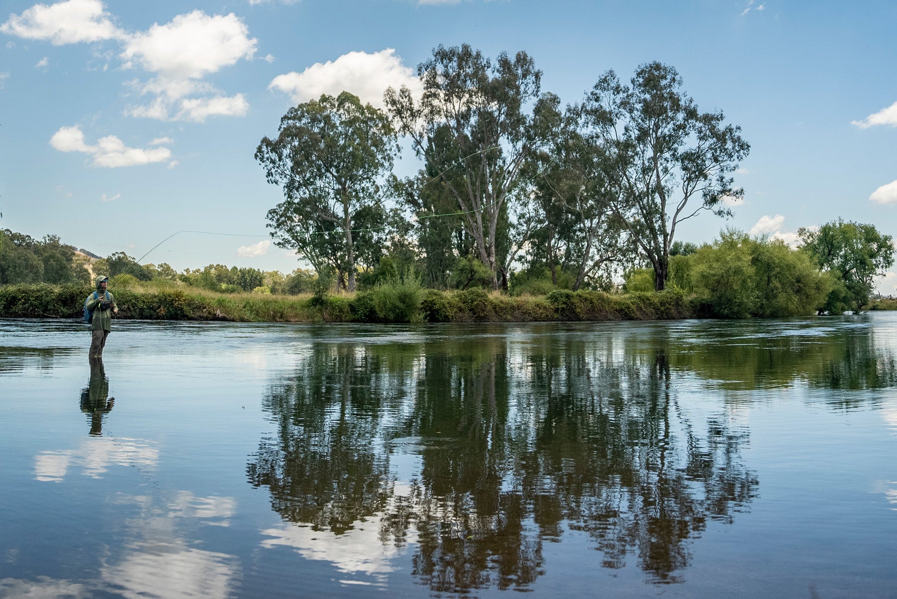Tom's Outdoor Fly Fishing Guide Pat Ryan Nymphing the Tumut River