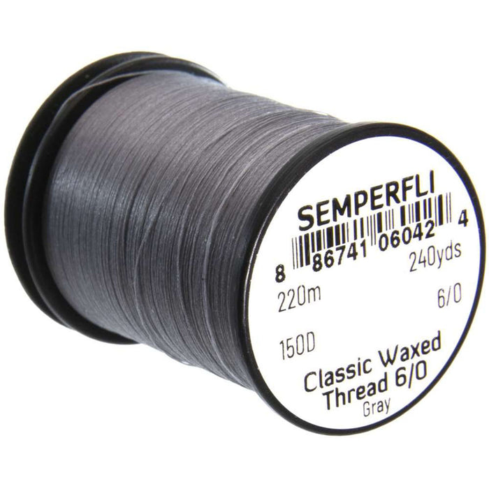 Semperfli Classic Waxed Thread - 6/0 240 Yards gray 1