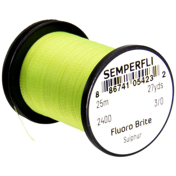 Semperfli Fluoro Brite Thread - 25m Spool sulphur 1