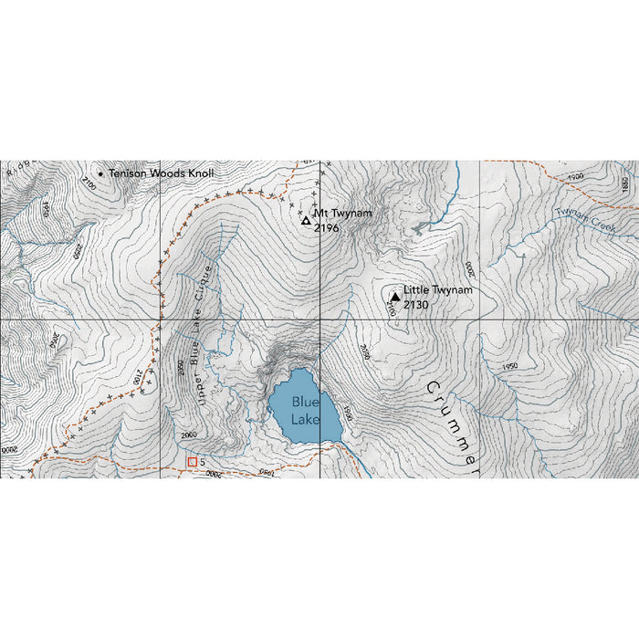 Topograph Snowy Mountains Map - Main Range & Jagungal