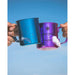 Snow Peak Titanium Single Wall Cup w/ Folding Handle blue/purple