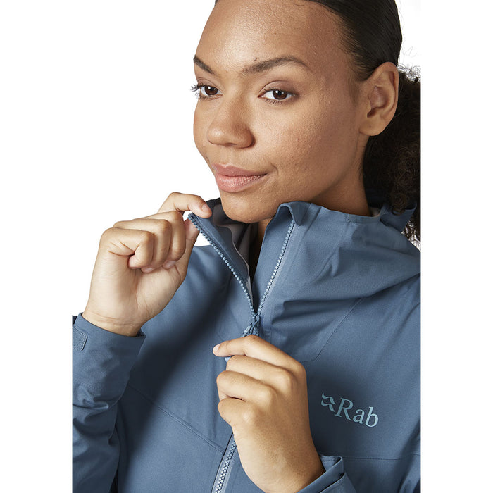 Rab Women's Kinetic 2.0 Waterproof Jacket orion blue detail 1