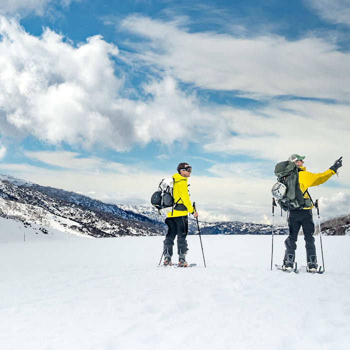 Chris and Nathan on the Illawong walk in Kosciuszko National Park