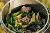 Backcountry Steak and Broccolini Pasta