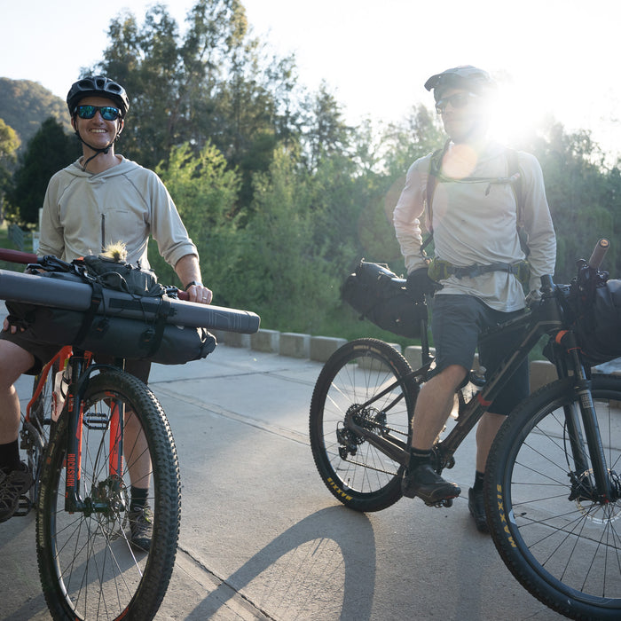 Chris and Luke bikepacking and fly fishing the Goobarragandra river