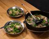 Chicken and Rice Soup with Mushroom and Greens