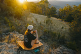 Sitting on top of the Warogong Sugarloaf in Kosciuszko National Park, overlooking Tumut.