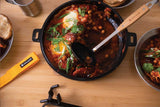 snow peak camp recipe egg, chorizo and chickpea breakfast skillet