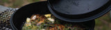 Cooking mushrooms in the Snowpeak dutch oven 