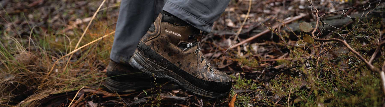 Hiking in the Australian bush in a pair of Low Tibets