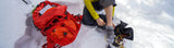 Foot treatment during a big day of winter snowshoeing.