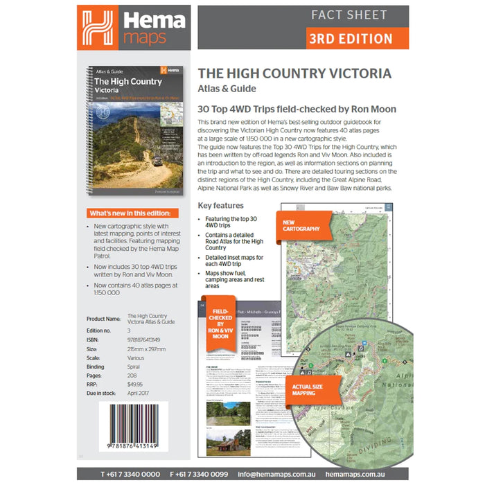 The High Country Victoria Atlas & Guide - Hema Maps 3rd Edition