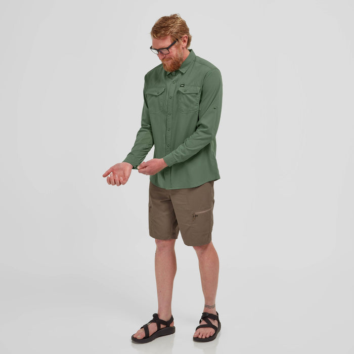 NRS Men's Long-Sleeve Guide Shirt - Juniper Detail 5
