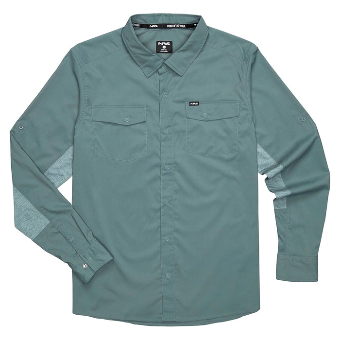 NRS Men's Long Sleeve Guide Shirt - Slate Hero