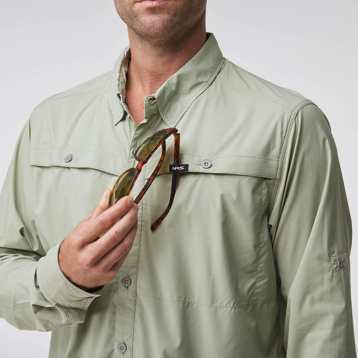 NRS Men's Caye Shirt - Desert Sage Details 3