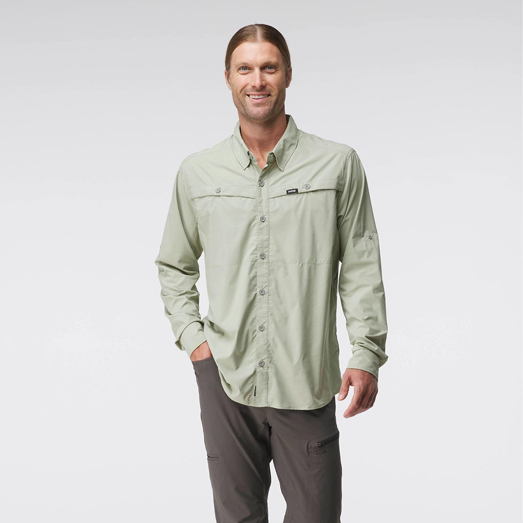 NRS Men's Caye Shirt - Desert Sage Details 1