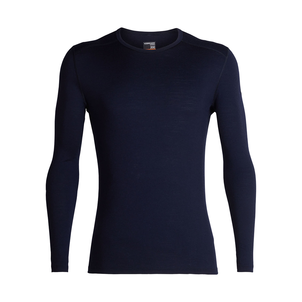 Icebreaker Men's 200 Oasis Long Sleeve Crewe - Midnight Navy