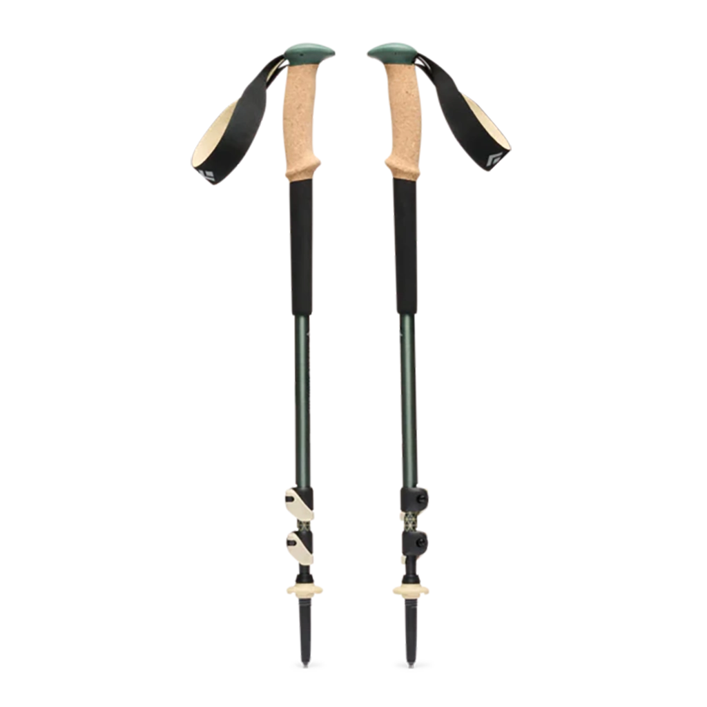 Black Diamond Trail Cork Trekking Poles Laurel Green Hero