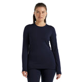 Icebreaker Women's 260 Tech Long Sleeve Crewe - Midnight Navy Detail 1