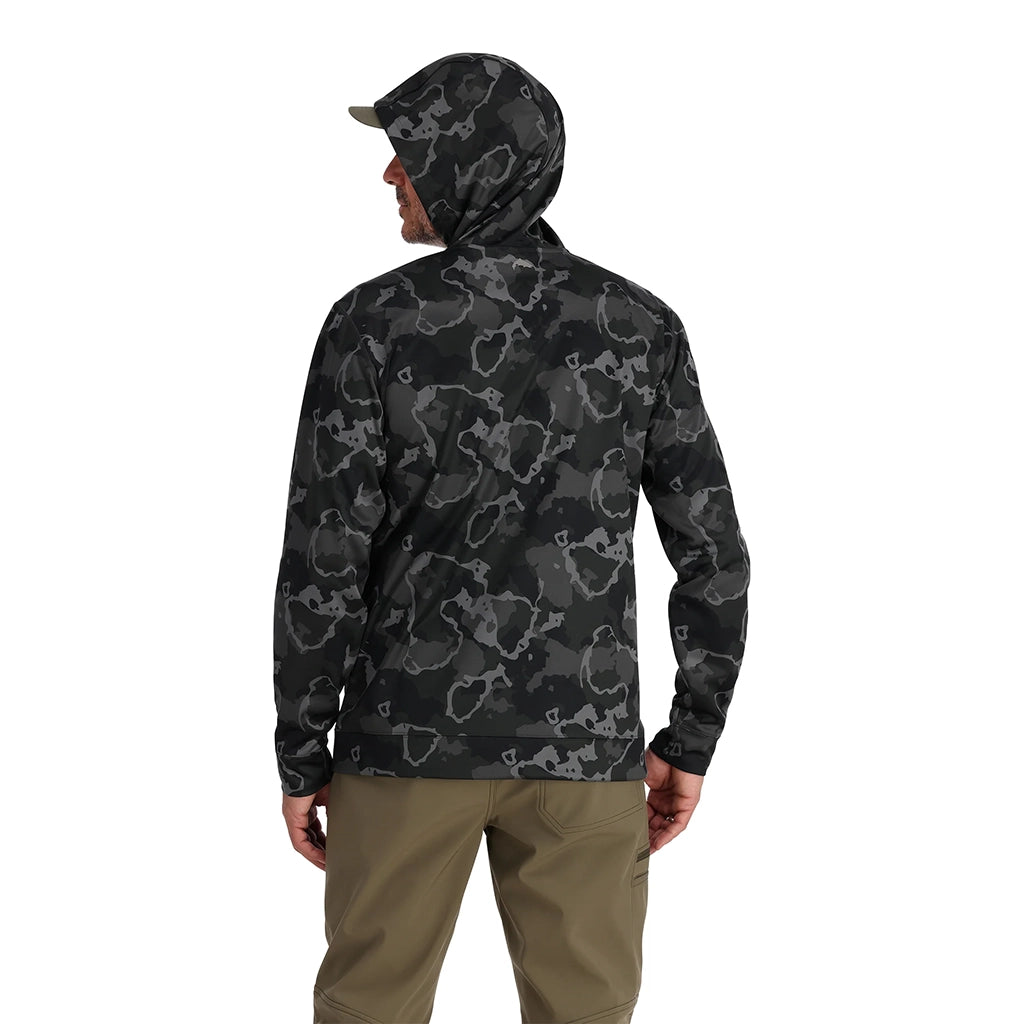 Simms Men's Challenger Fishing Hoody - Regiment Camo Carbon - Detail 2