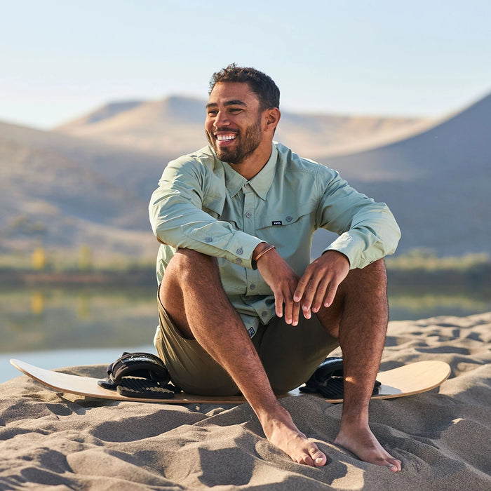 NRS Men's Caye Shirt - Desert Sage Details 6