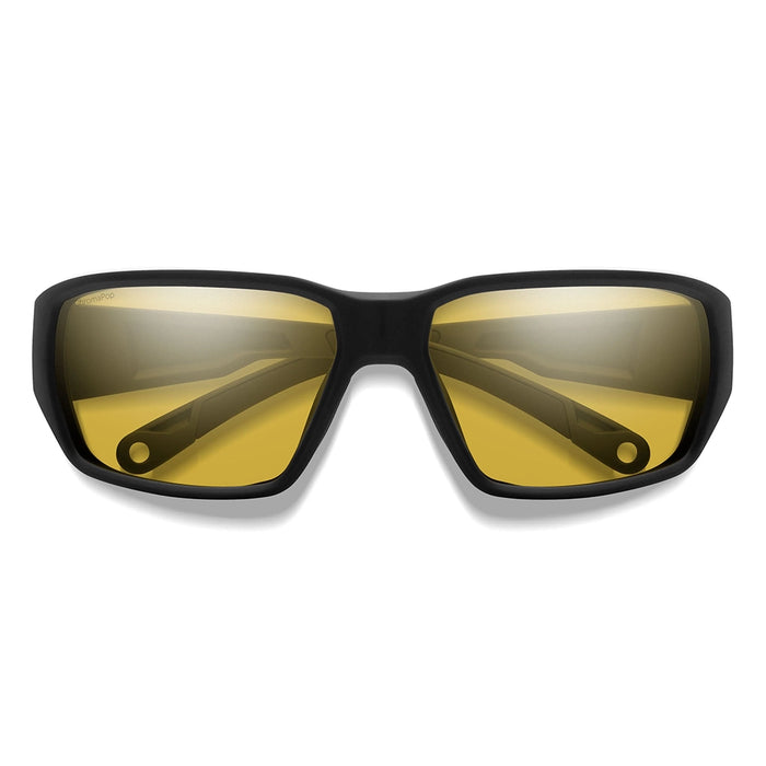 Smith Hookset Polarized Sunglasses - Matte Black Frame Low Light Yellow Details 1