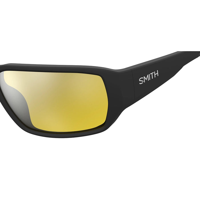 Smith Hookset Polarized Sunglasses - Matte Black Frame Low Light Yellow Details 2