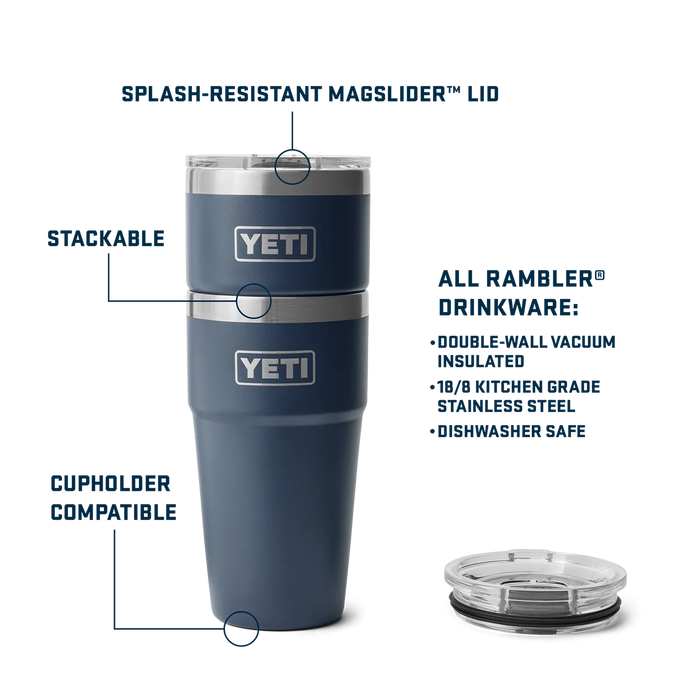 Yeti Rambler 20 oz (591 ml) Stackable Cup with Magslider Lid