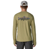 Patagonia Men's Long Sleeve Cap Cool Sun Shirt - Fitz Roy Trout - Gumtree Green / Light Gumtree Green X-Dye