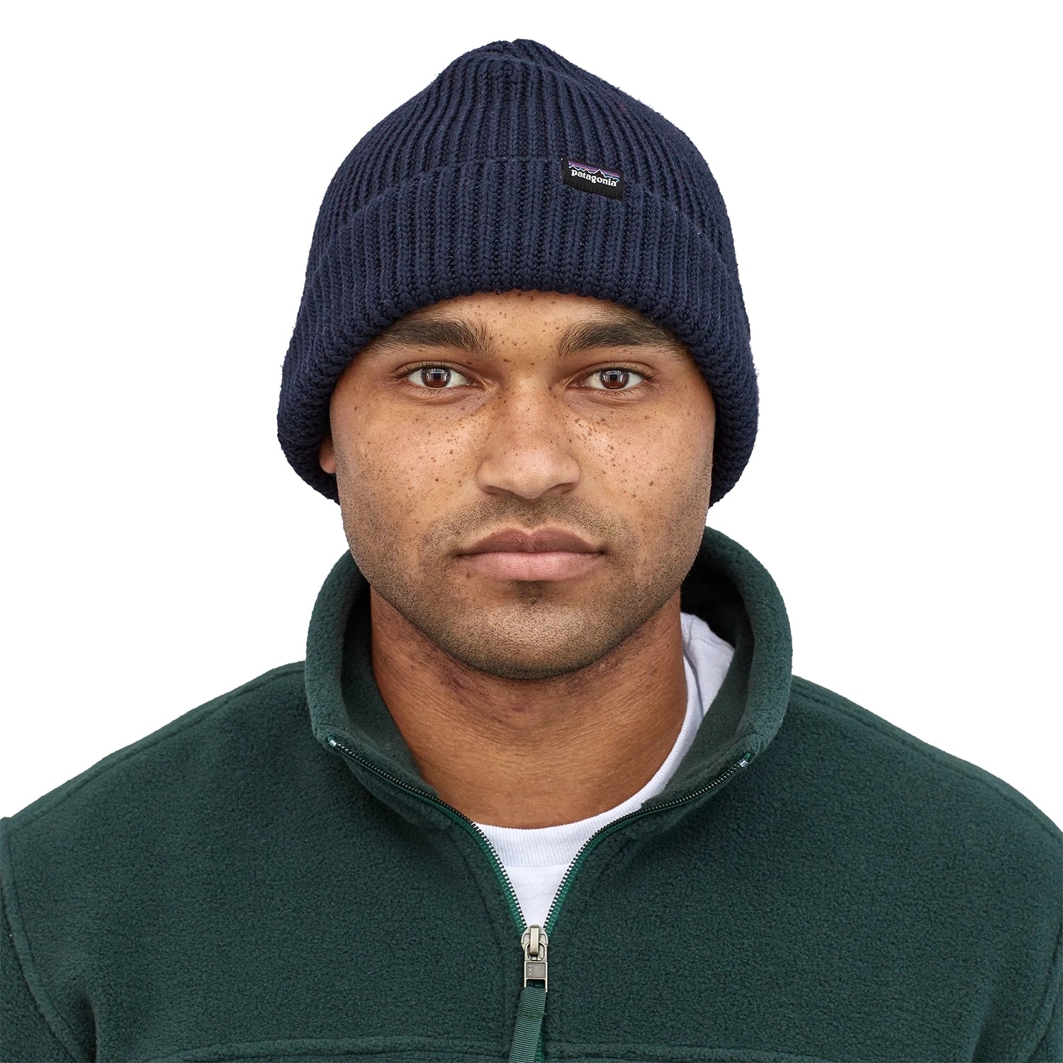 Patagonia Fishermans Rolled Beanie - Navy Blue