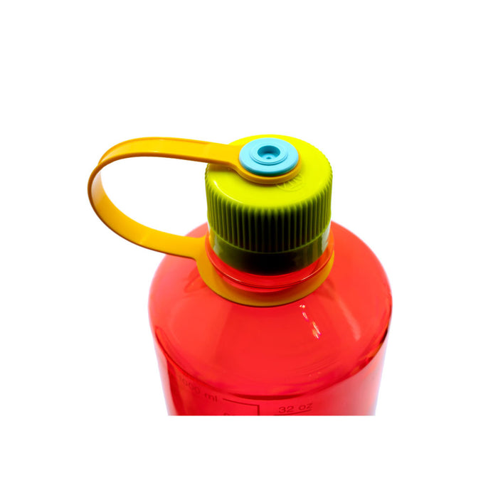 Nalgene Narrow Mouth Sustain Water Bottle 1L pomegranate lid