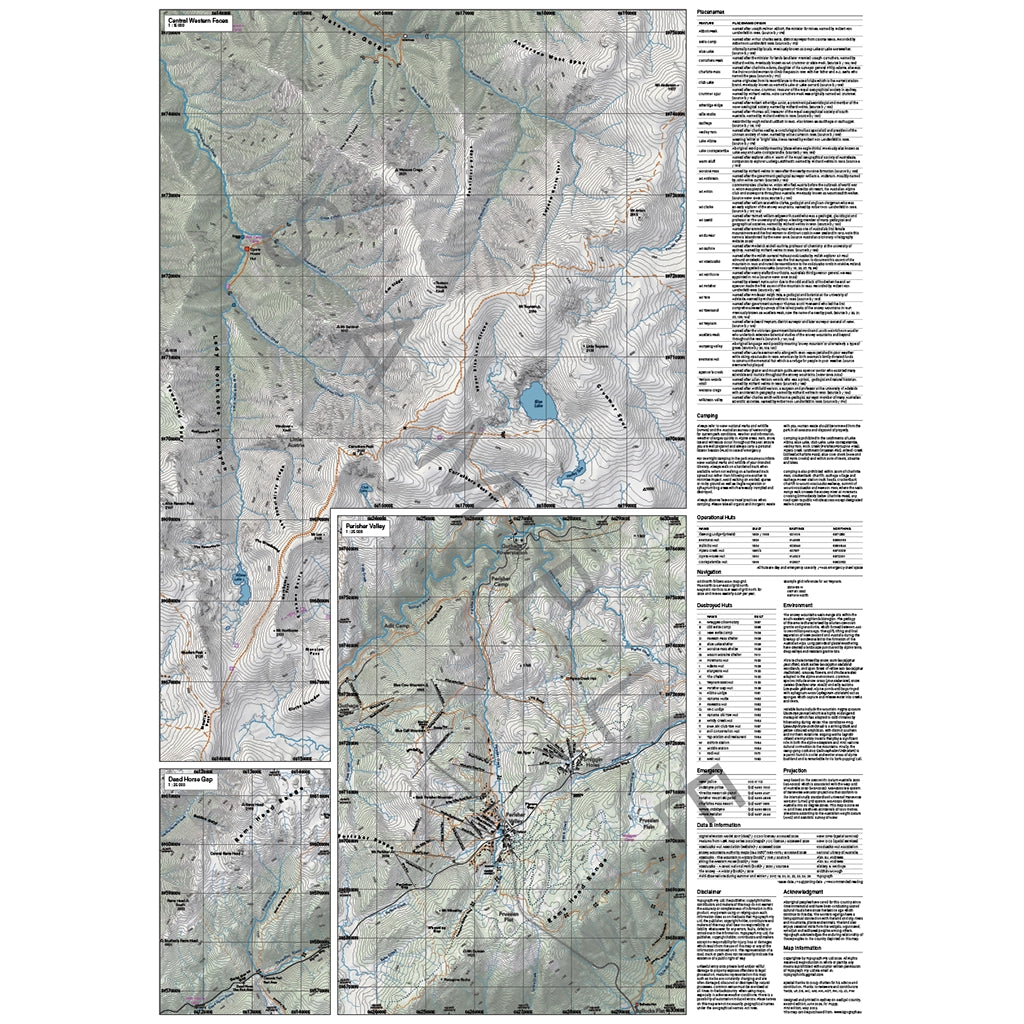 Topograph Snowy Mountains Map - Second Edition — view 2