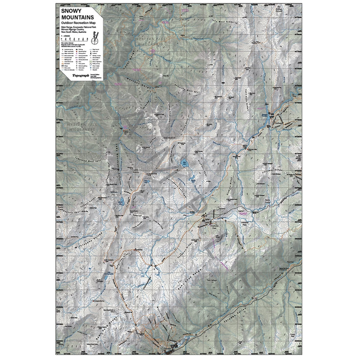 Topograph Snowy Mountains Map - Second Edition