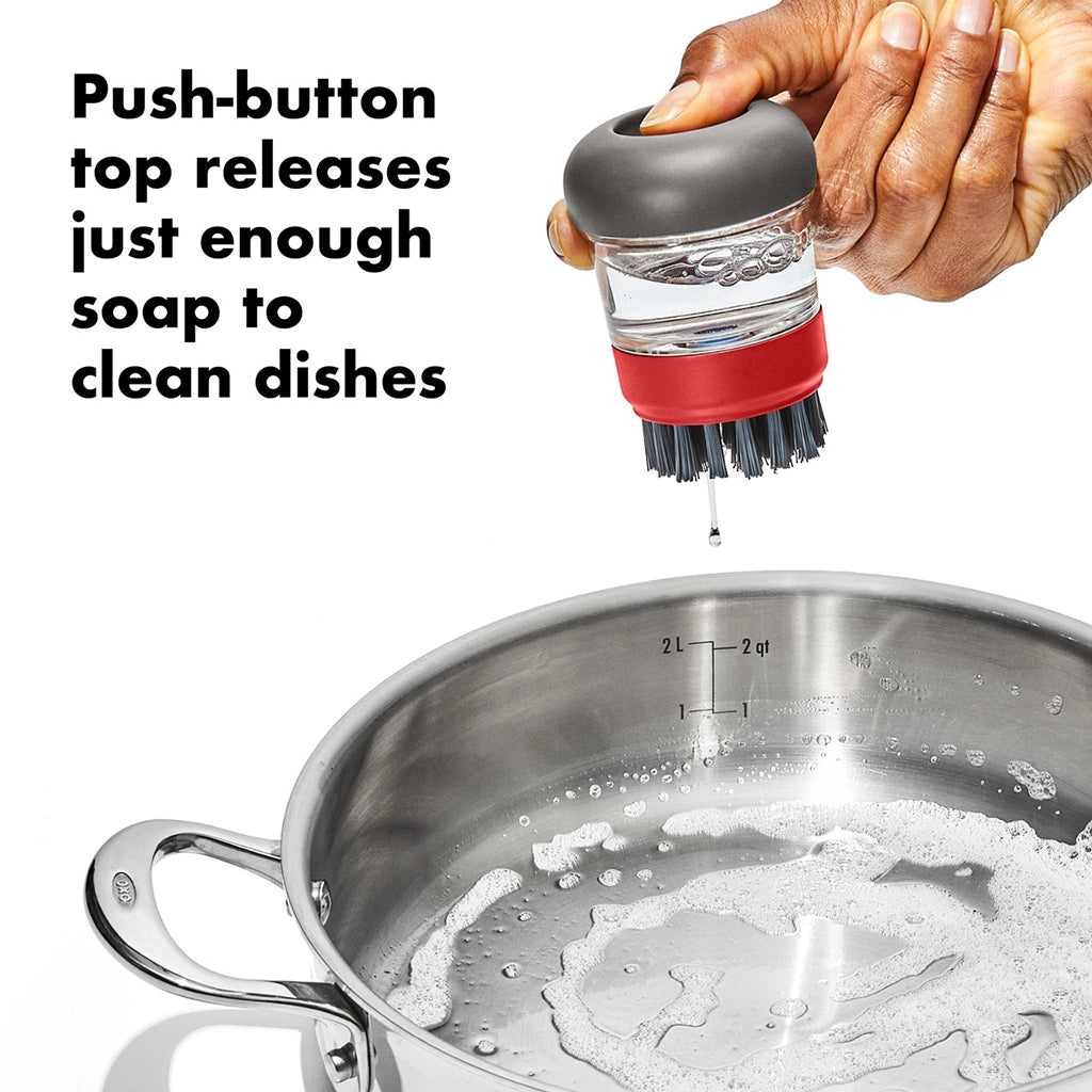OXO Outdoor Soap Dispensing Dish Brush with Storage Case - Details 1