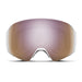 Smith 4D MAG S Snow Goggle white chunky knit + chromapop everyday rose gold mirror lens front