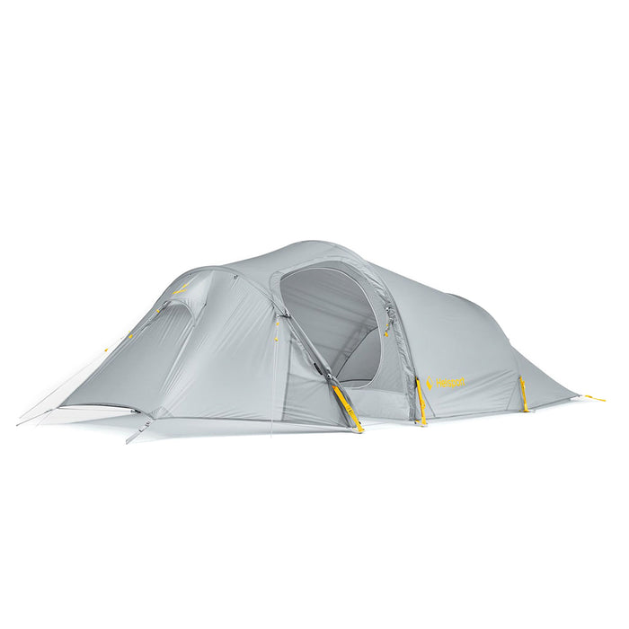 Helsport Adventure Lofoten Superlight 2 Tent stone grey / sunset yellow open