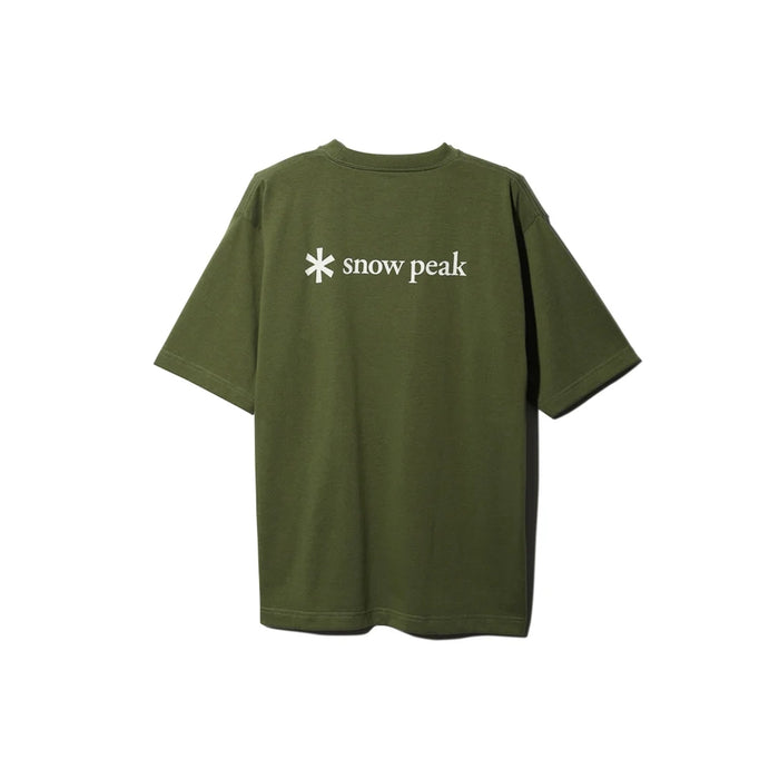 Snow Peak Back Printed Logo T-shirt - Olive Back