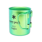 Snow Peak Titanium Double Wall Insulated Mug w/ Folding Handle — view 5