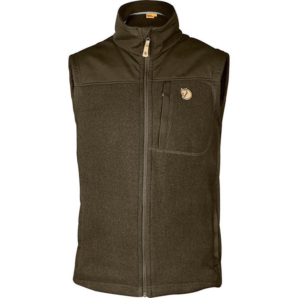 Fjallraven Men's Buck Fleece Vest - Dark Olive
