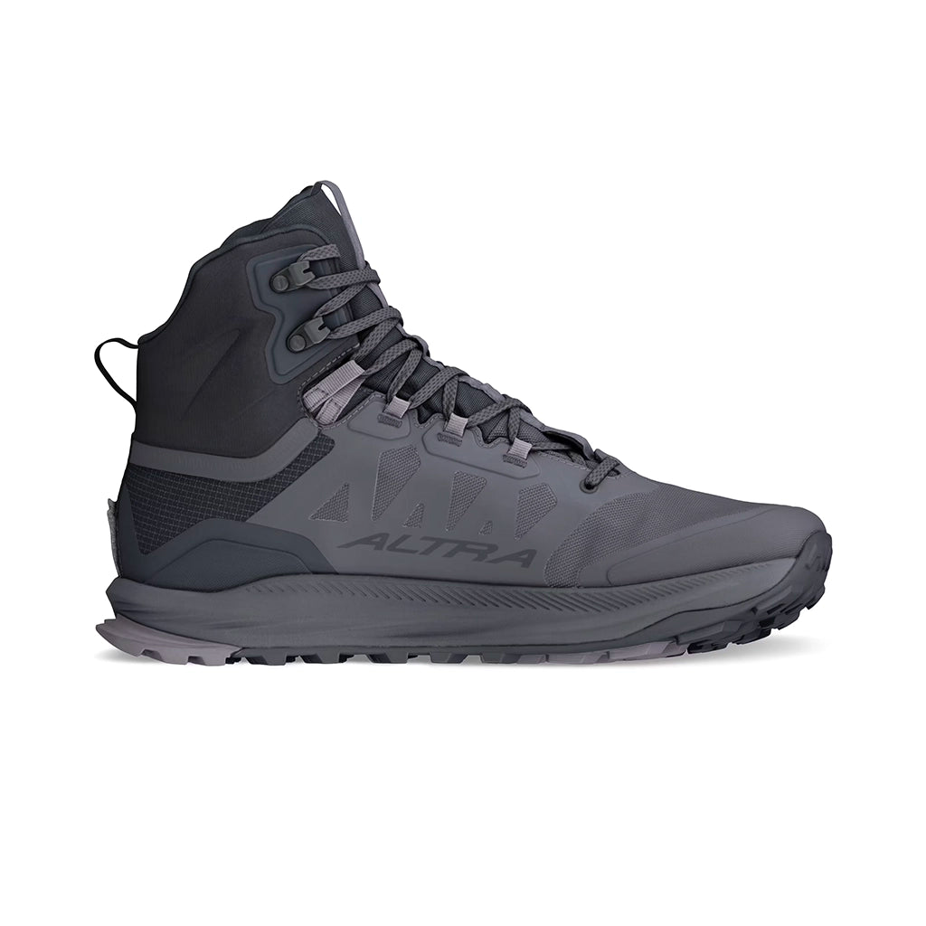 Altra Men's Lone Peak 9 Waterproof Mid - Black / Grey Details 1