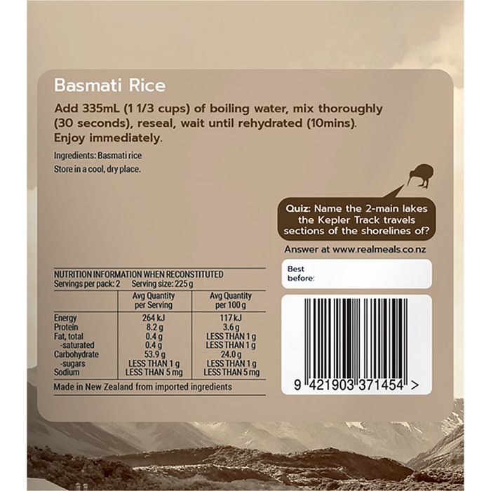 Real Meals Basmati Rice 120g