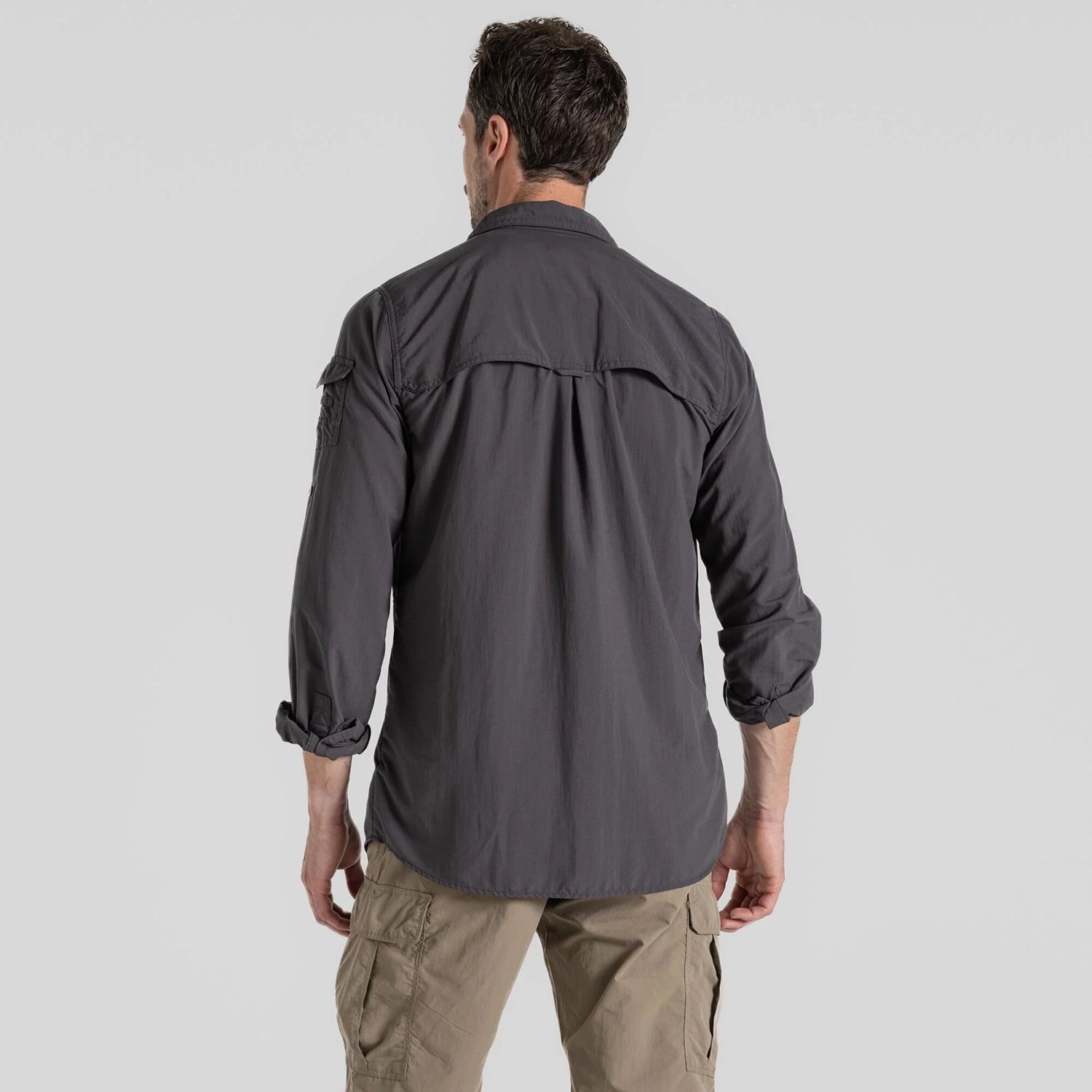 Craghoppers Men's NosiLife Adventure Long Sleeve Shirt III - Black Pepper — view 3
