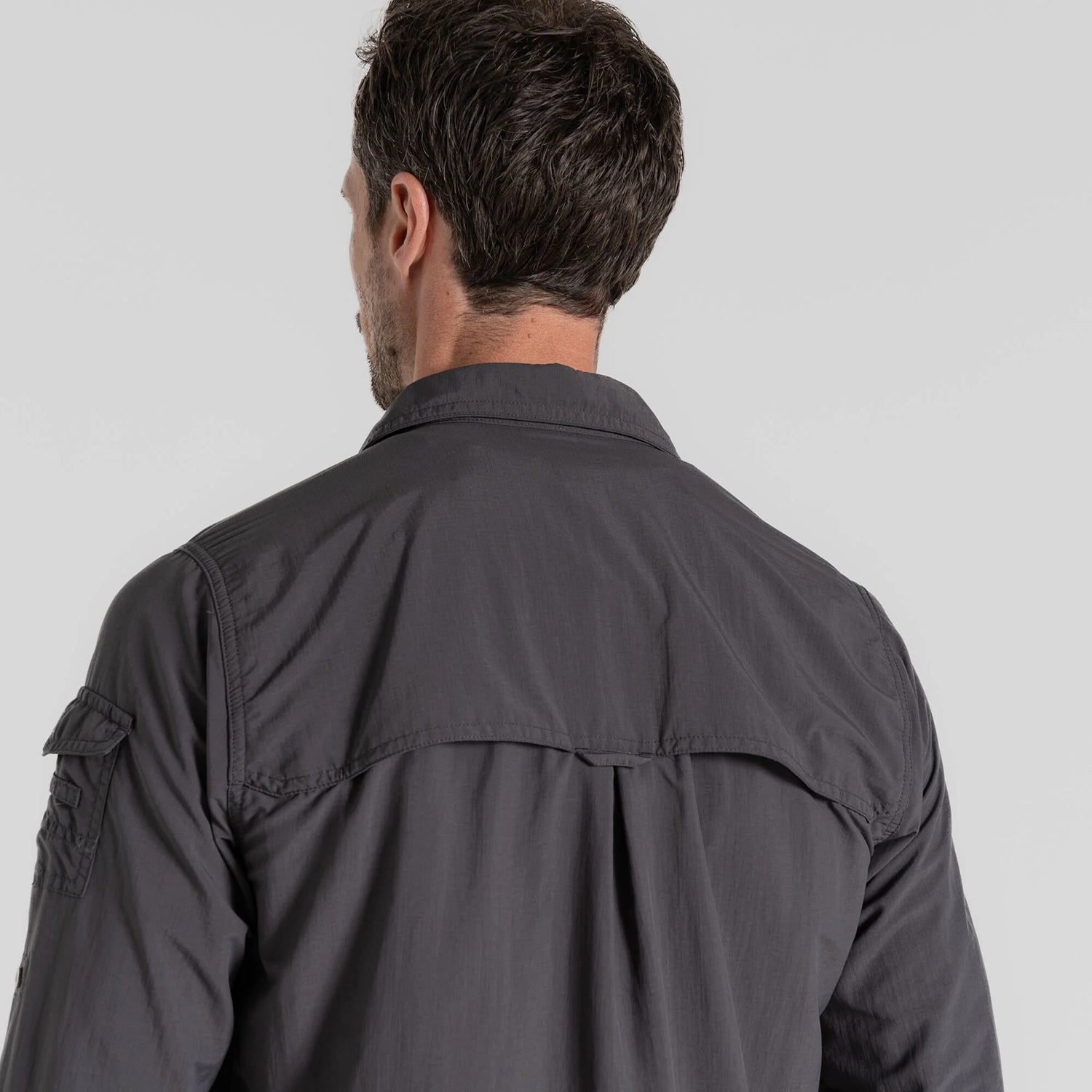 Craghoppers Men's NosiLife Adventure Long Sleeve Shirt III - Black Pepper — view 5
