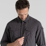 Craghoppers Men's NosiLife Adventure Long Sleeve Shirt III - Black Pepper — view 7