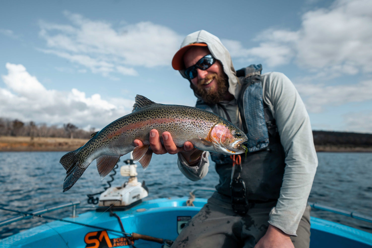 Guided fly fishing tours on Lake Eucumbene with Tom's Outdoors Guide Services