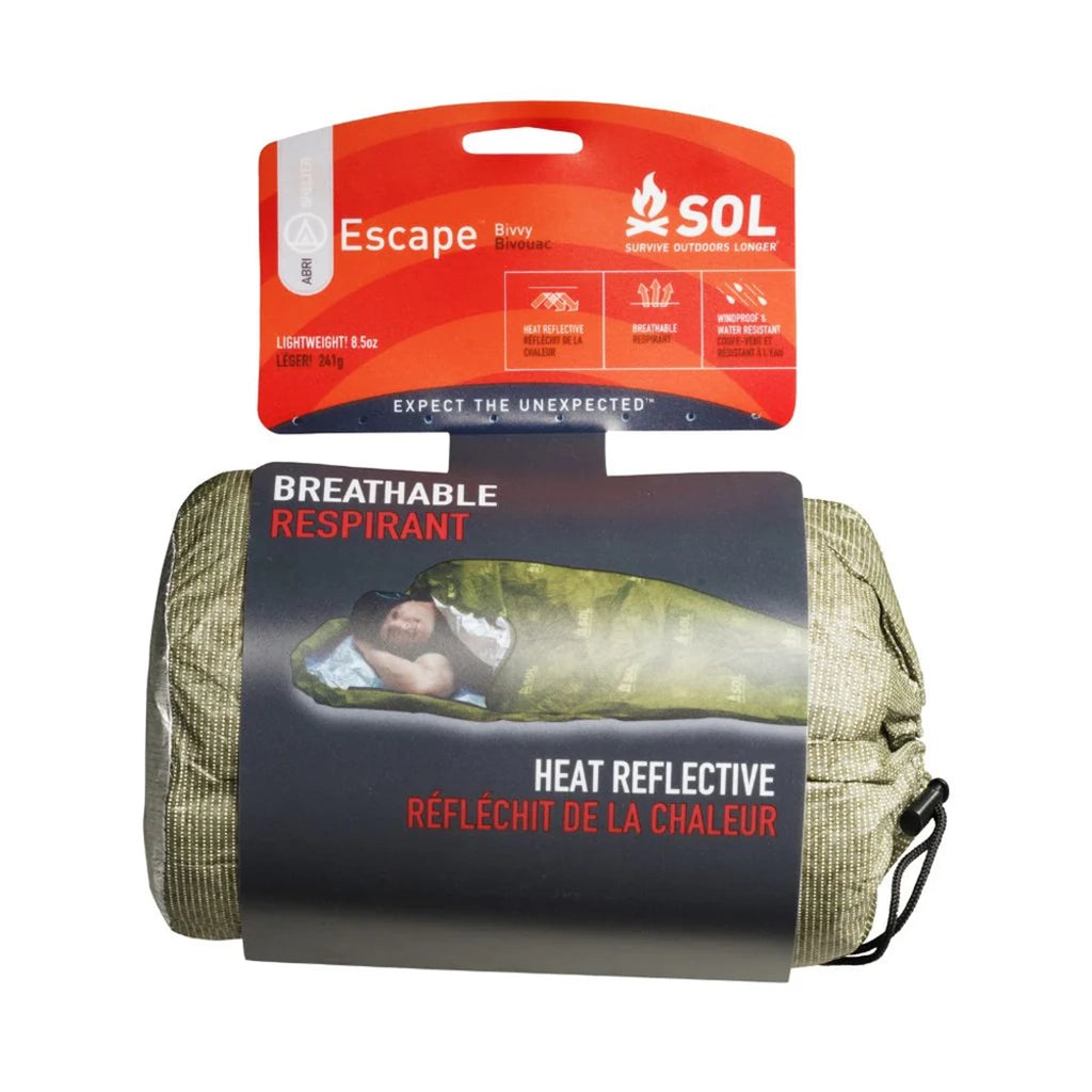 Survive Outdoors Longer Escape Bivvy With Hood Green Hero