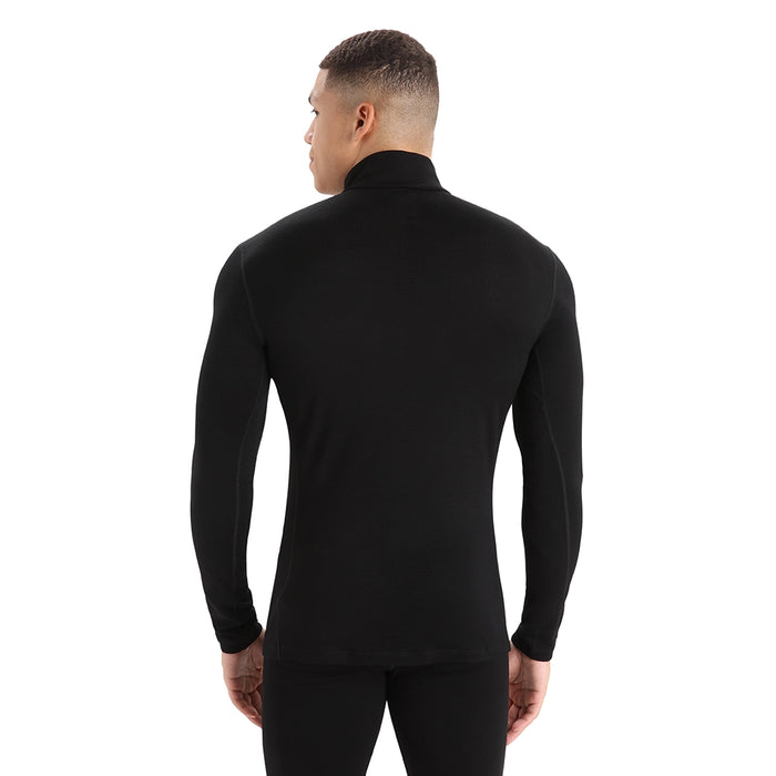 Icebreaker Men's Merino 260 Tech Long Sleeve Half Zip - Black Detail 2