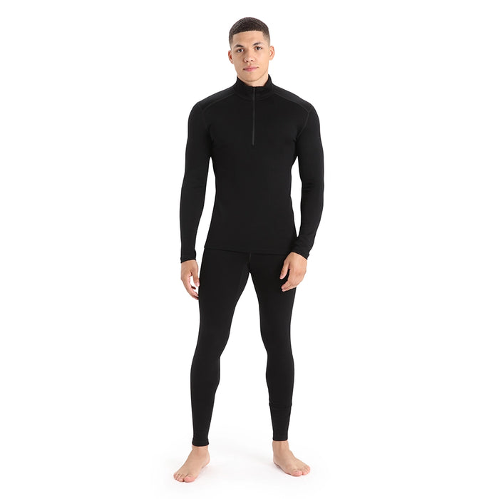 Icebreaker Men's Merino 260 Tech Long Sleeve Half Zip - Black Detail 3