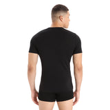 Icebreaker Men's Anatomica S/Sleeve Crewe Merino Base Layer black/monsoon model back