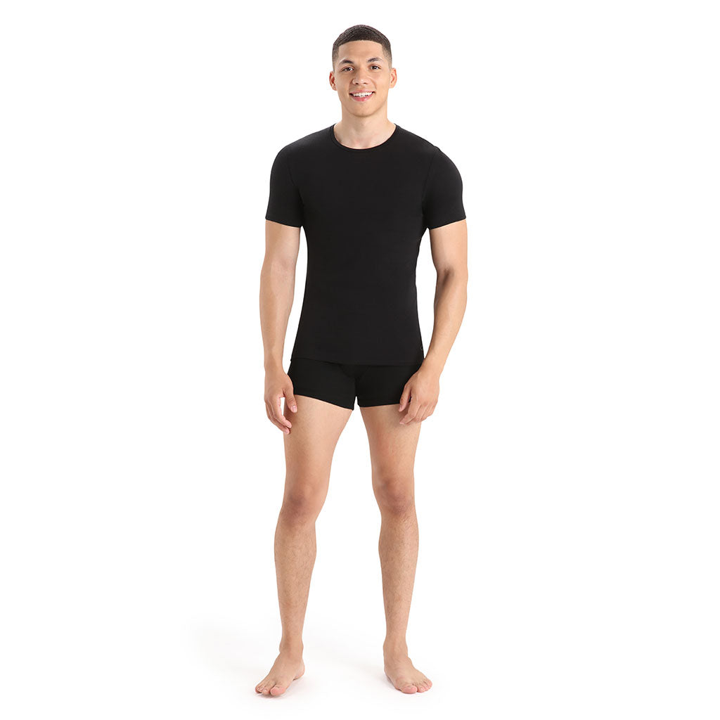 Icebreaker Men's Anatomica S/Sleeve Crewe Merino Base Layer black/monsoon model full